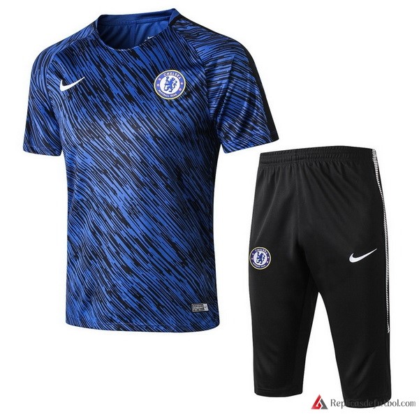 Camiseta Entrenamiento Chelsea Conjunto Completo 2017-2018 Azul Negro